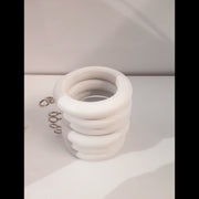 Pack of 12 Wooden Curtain Rings 38mm  with eyelets