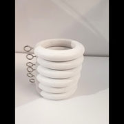 Pack of 12 Wooden Curtain Rings 38mm  with eyelets