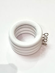 Homeelabador 45mm Wooden Curtain Hanging Ring hooks with Eyes